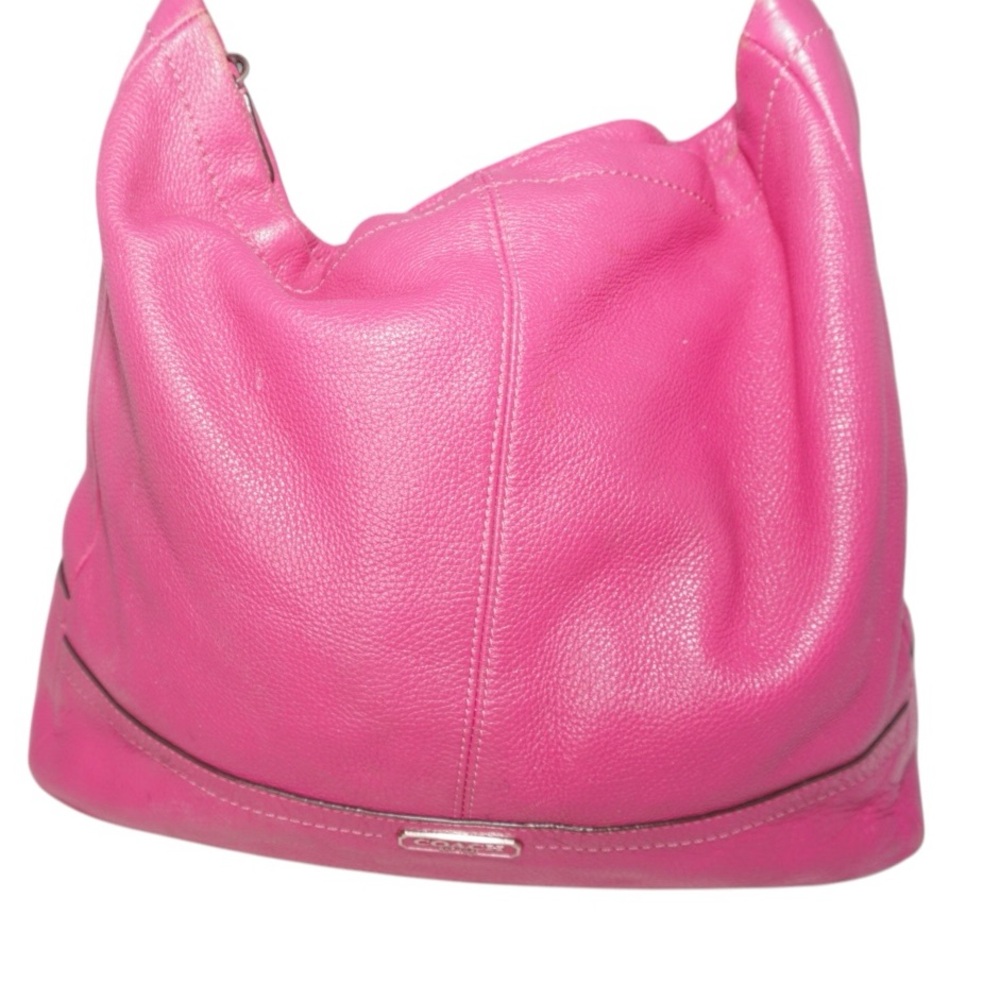 Coach Pink Park Pebble Leather Hobo Bag Magenta Fuchsia F23293 - Picture 10 of 16